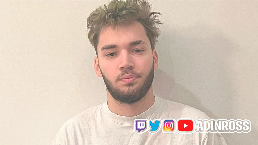 Adin Ross nas mídias sociais.
